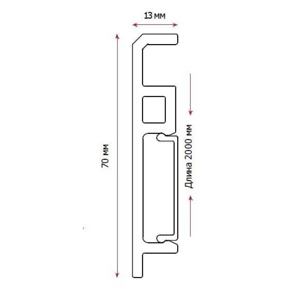 Фото Плинтус Aberhof Luxe Дуб Эктор (70х13х2000 мм)