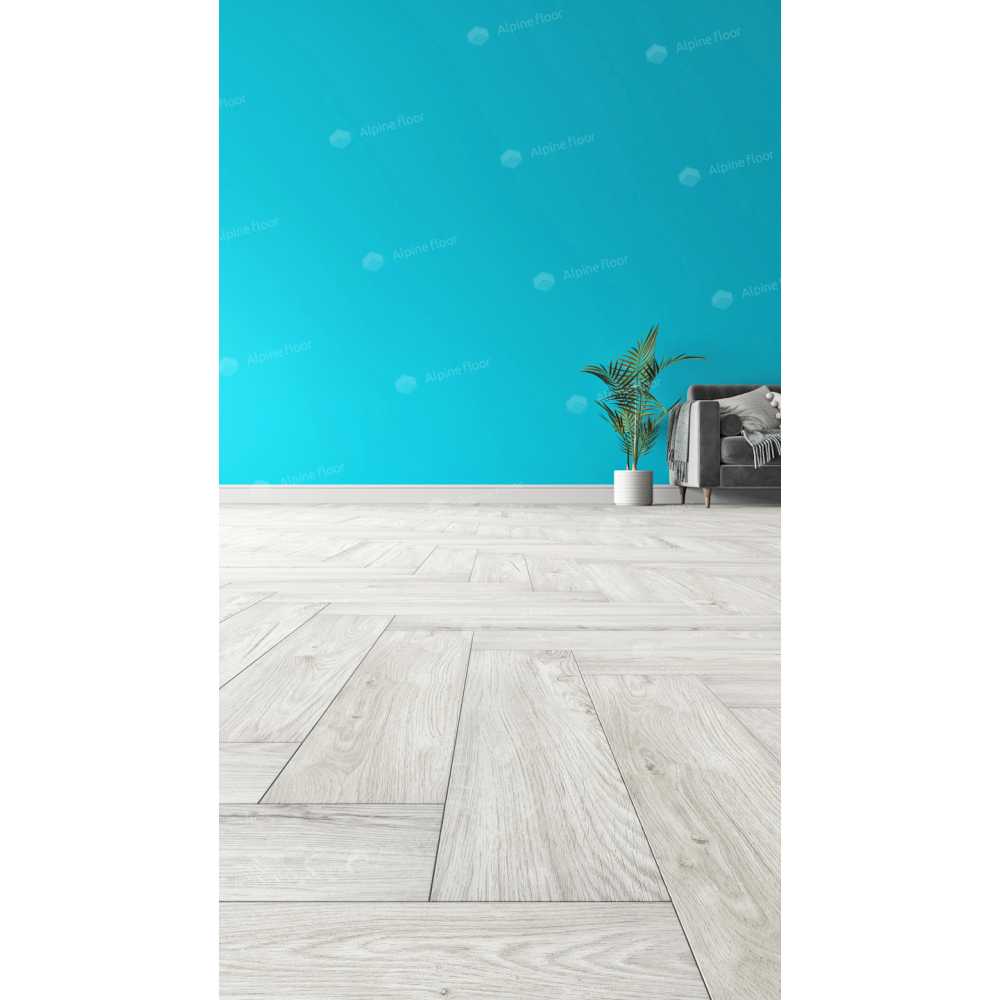 Фото Плитка SPC Alpine Floor Parquet Light Снежный ECO 13-11, 43 класс (600х125х4.0 мм)