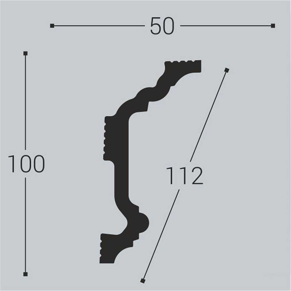 Фото Карниз под покраску из полистирола Bello Deco K4 (100х50х2000 мм)