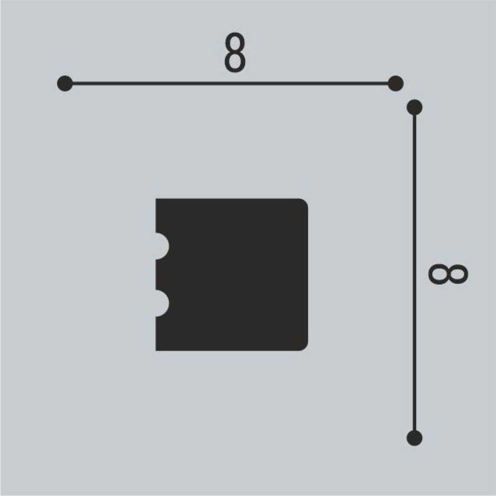 Фото Молдинг Bello Deco Серебро (8*8*2600)