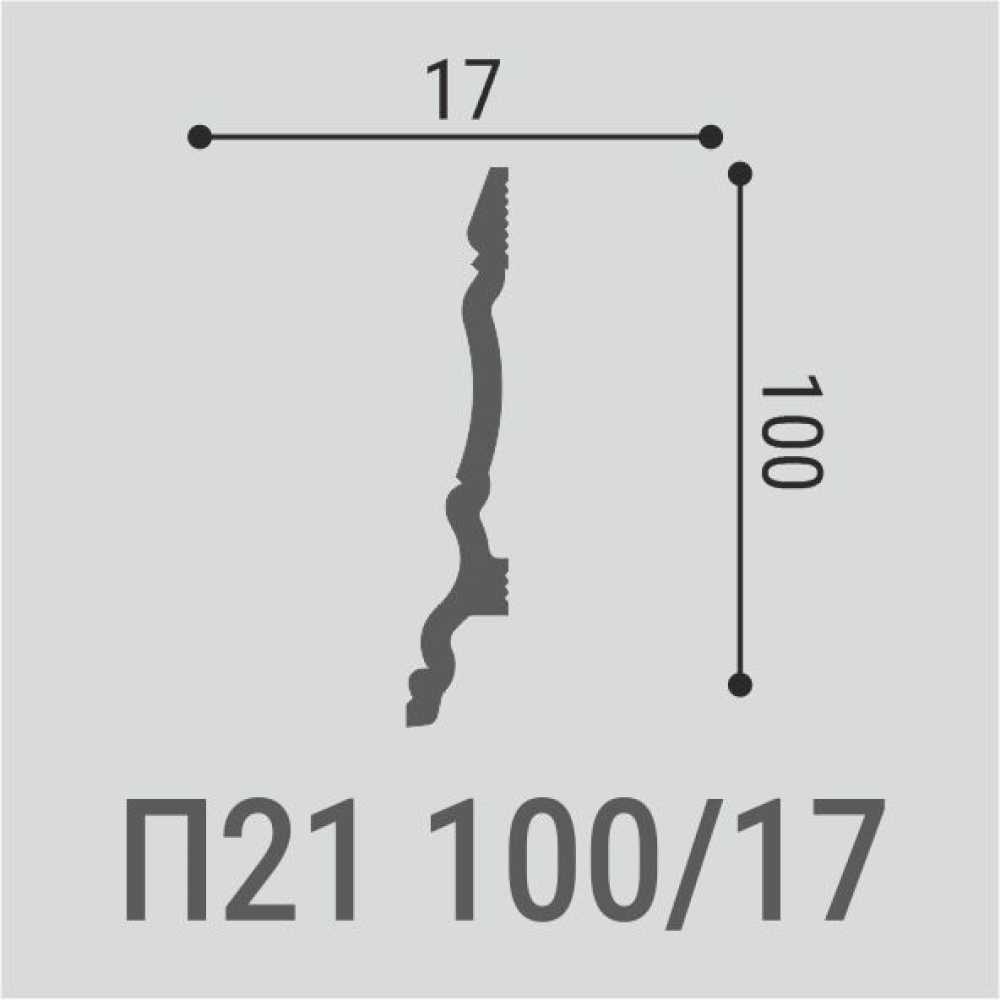 Фото Плинтус напольный Bello Deco П21 под покраску (100х17х2000)