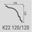 Маленькое фото Карниз под покраску из полистирола Bello Deco K22 (120х120х2000 мм)