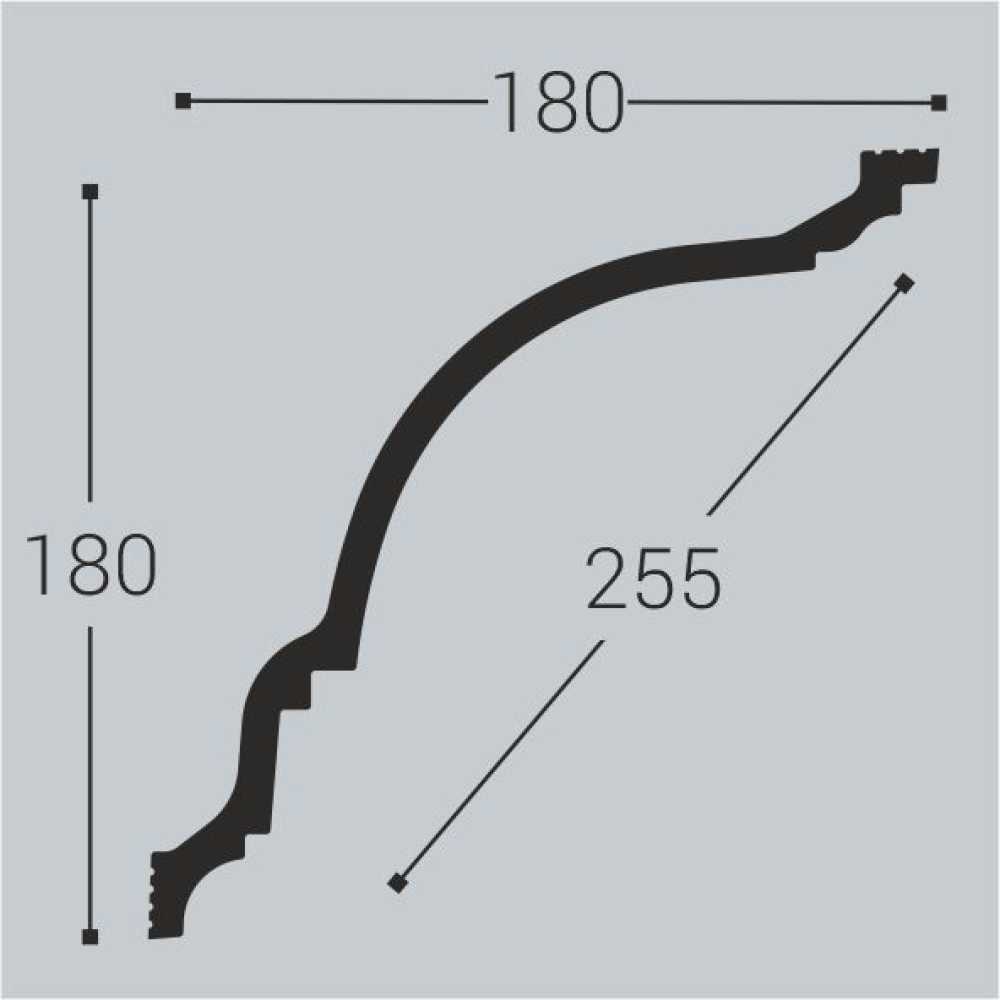 Фото Карниз под покраску из полистирола Bello Deco K23 (180х180х2000 мм)