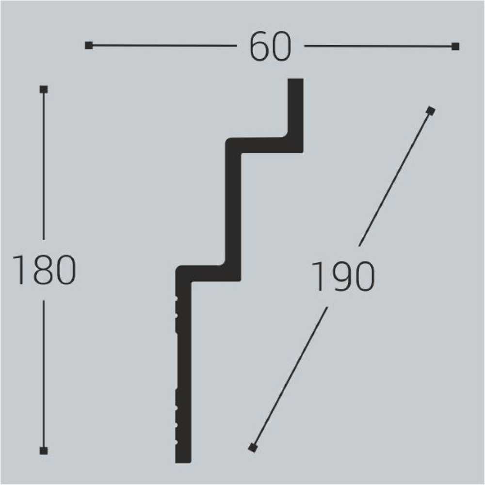 Фото Карниз под покраску из полистирола Bello Deco K21 (180х60х2000 мм)