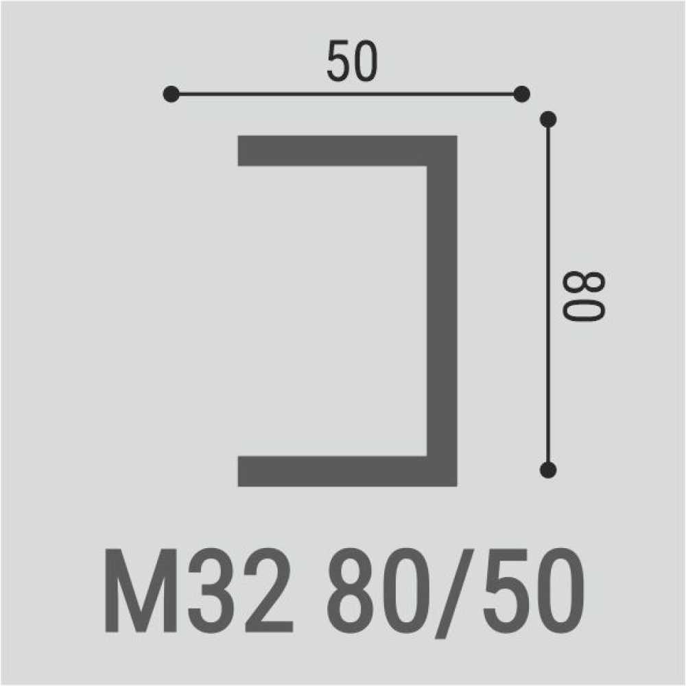 Фото Молдинг Bello Deco M32 под покраску (80х50х2000)