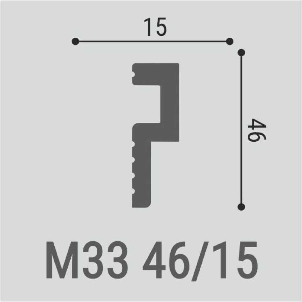 Фото Молдинг Bello Deco M33 под покраску (46х15х3000)