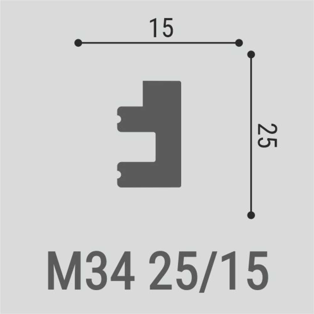 Фото Молдинг Bello Deco M34 под покраску (25х15х3000)