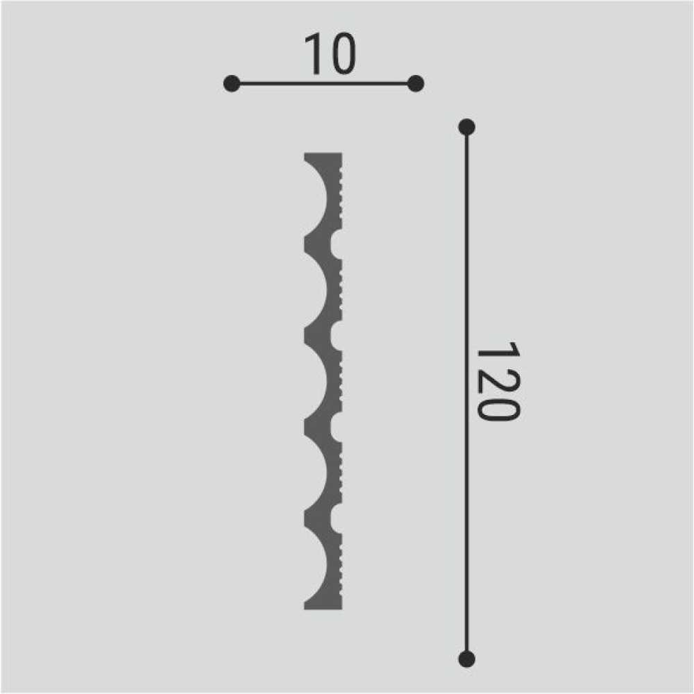 Фото Стеновая панель Bello Deco СП 21/3 полистирол (120 × 10 × 3000 мм)