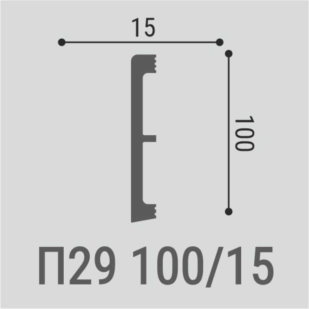 Фото Плинтус напольный Bello Deco П29 под покраску (100х15х2000)
