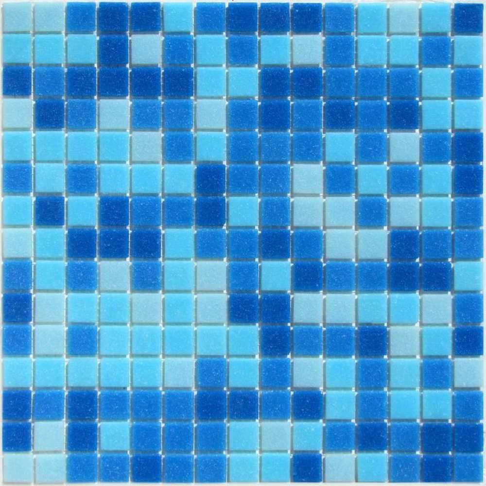 Фото Мозаика стеклянная Bonaparte Aqua 150 (на сетке) 20х20 (327х327х4 мм)
