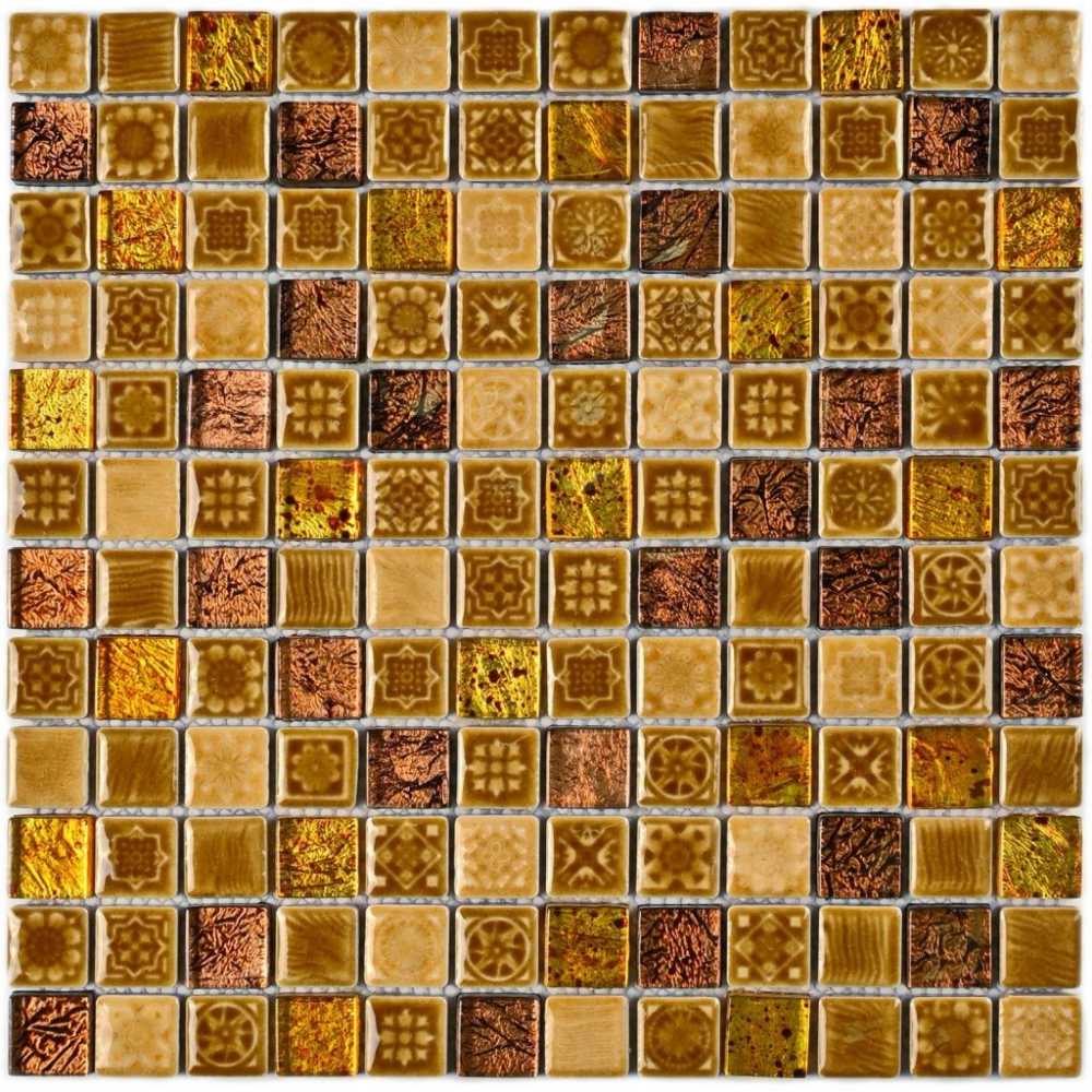 Фото Мозаика керамическая Bonaparte Morocco Gold 23х23 (300х300х8 мм)
