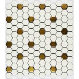 Мозаика керамическая Bonaparte Babylon Gold matt 23х26 (260х300х6 мм)