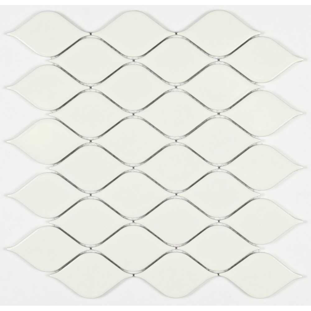 Фото Мозаика керамическая Bonaparte Melany White glossy 48х86 (264х280х6 мм)