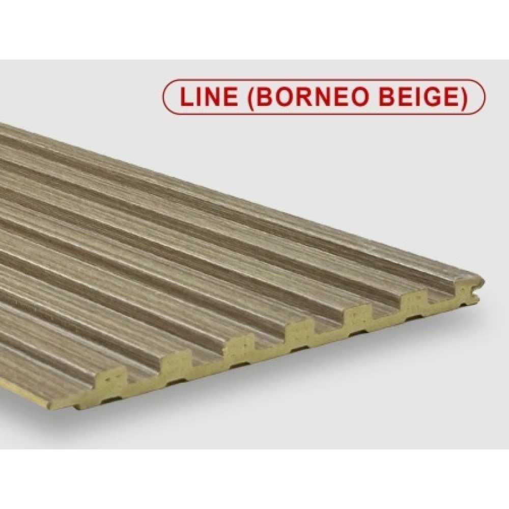 Фото Стеновые панели ПВХ Line borneo beige, 140*8*2800 мм