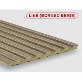 Стеновые панели ПВХ Line borneo beige, 140*8*2800 мм