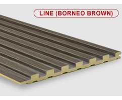 Стеновые панели ПВХ Line borneo brown, 140*8*2800 мм