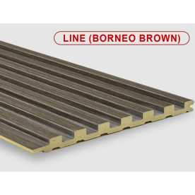 Стеновые панели ПВХ Line borneo brown, 140*8*2800 мм