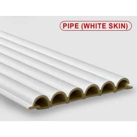 Стеновые панели ПВХ Pipe white skin, 123*15*2800 мм