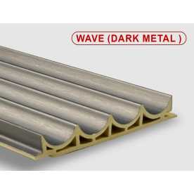 Стеновые панели ПВХ Wave dark metal , 100*15*2800 мм