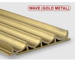 Стеновые панели ПВХ Wave gold metal, 100*15*2800 мм