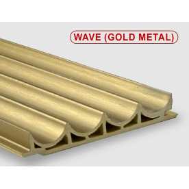 Стеновые панели ПВХ Wave gold metal, 100*15*2800 мм