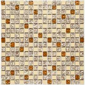 Мозаика стеклянная Bonaparte Dreams Beige 15х15 (300х300х8 мм)