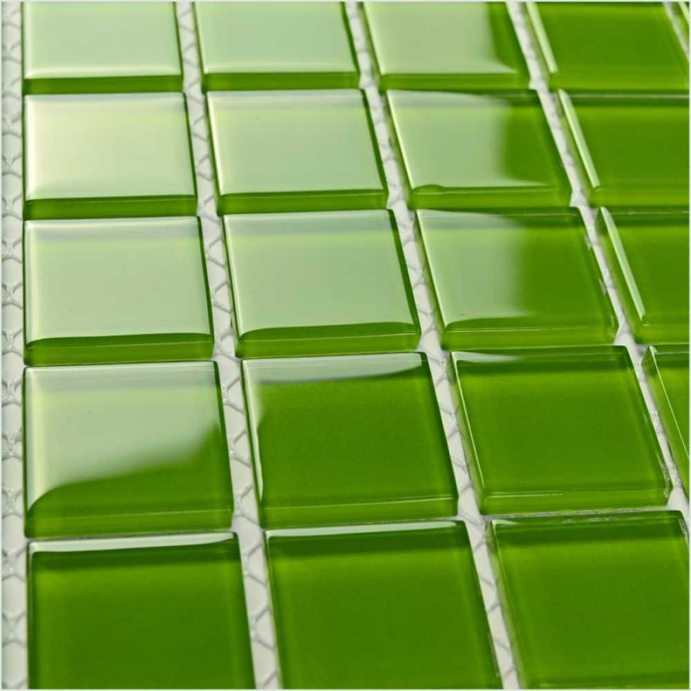 Фото Мозаика стеклянная Bonaparte Green glass 25х25 (300х300х4 мм)