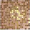 Маленькое фото Мозаика стеклянная Bonaparte Mirror Bronze 15х15 (300х300х4 мм)