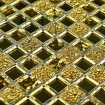 Маленькое фото Мозаика стеклянная Bonaparte Mirror gold 15х15 (300х300х4 мм)