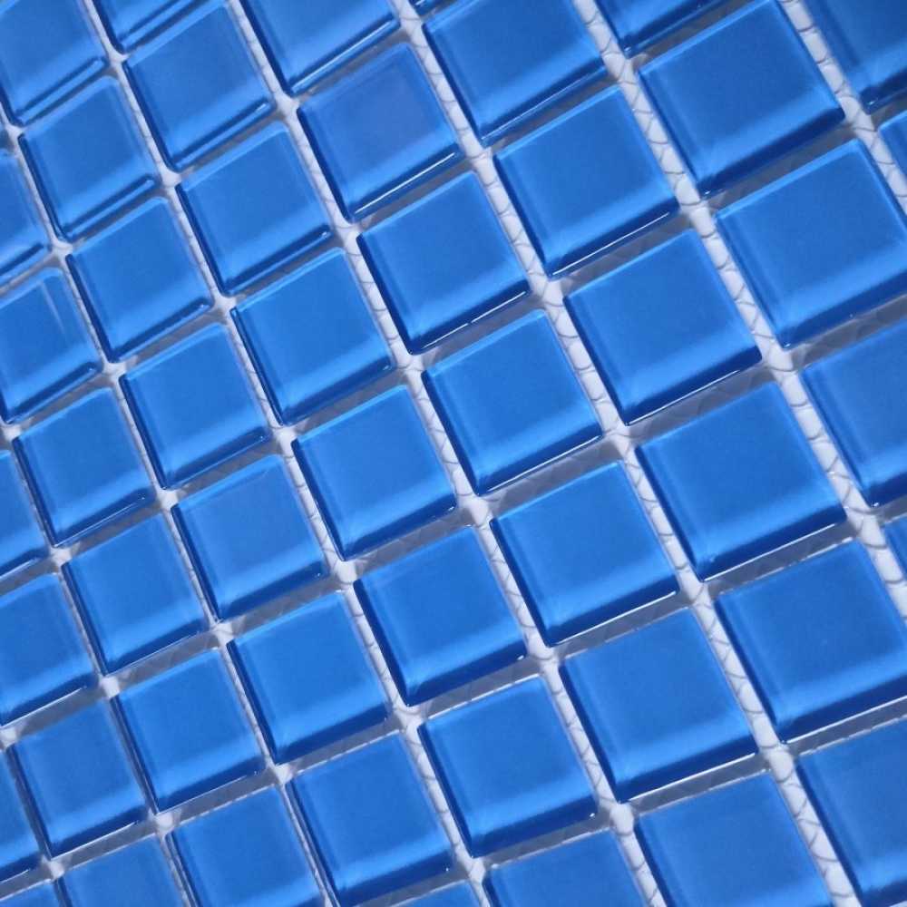Фото Мозаика стеклянная Bonaparte Royal blue 25х25 (300х300х4 мм)