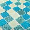 Маленькое фото Мозаика стеклянная Bonaparte Shine Blue 25х25 (300х300х4 мм)