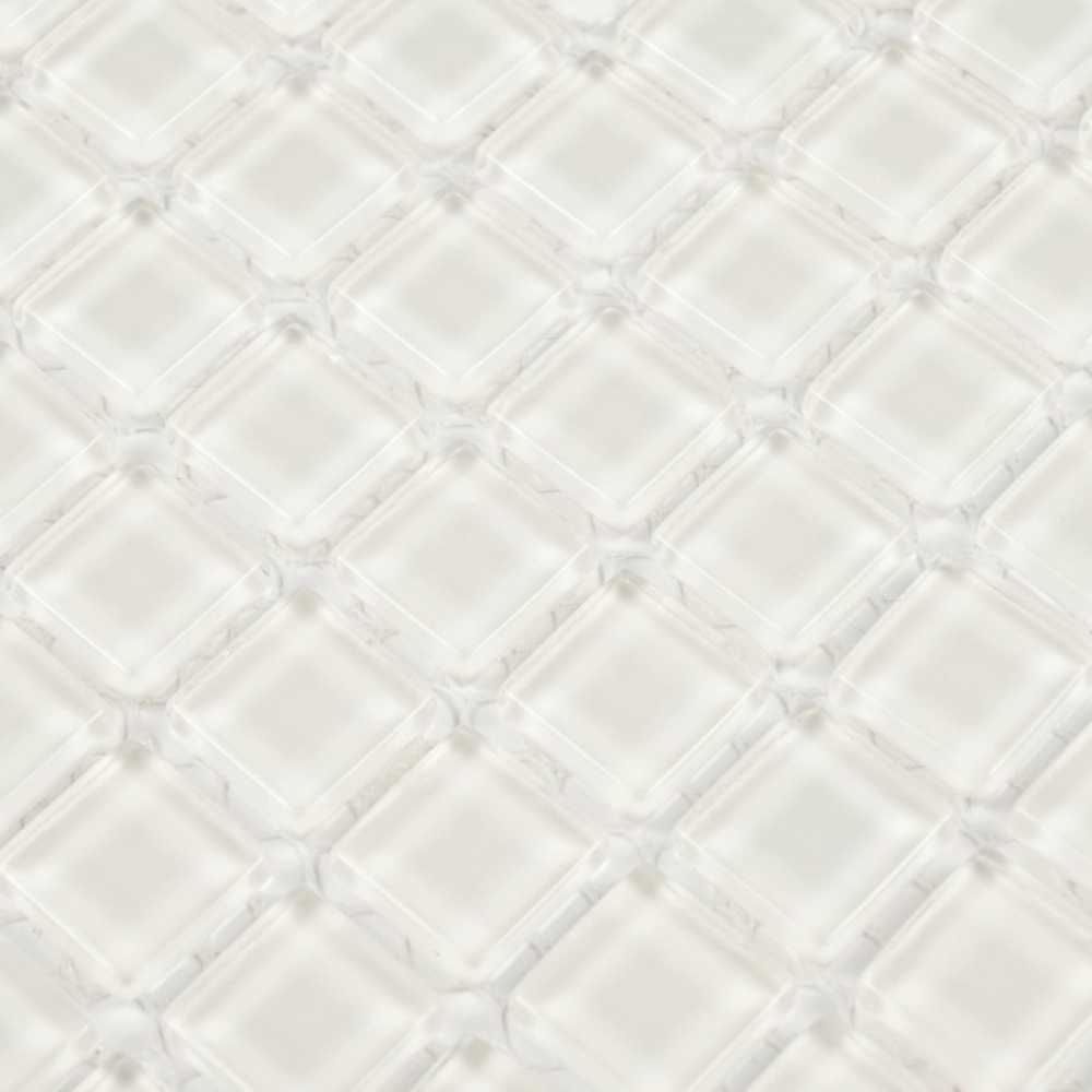 Фото Мозаика стеклянная Bonaparte Super white 15х15 (300х300х4 мм)