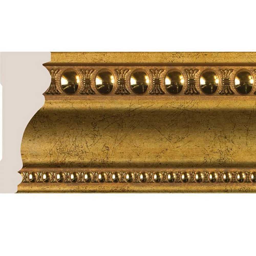 Фото Плинтус потолочный Cosca Ионики 110 мм, Античное золото