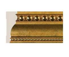 Плинтус потолочный Cosca Ионики 110 мм, Античное золото