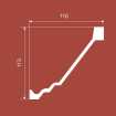Маленькое фото Карниз под покраску Cosca KX054 из экополимера (113х116х2000 мм)
