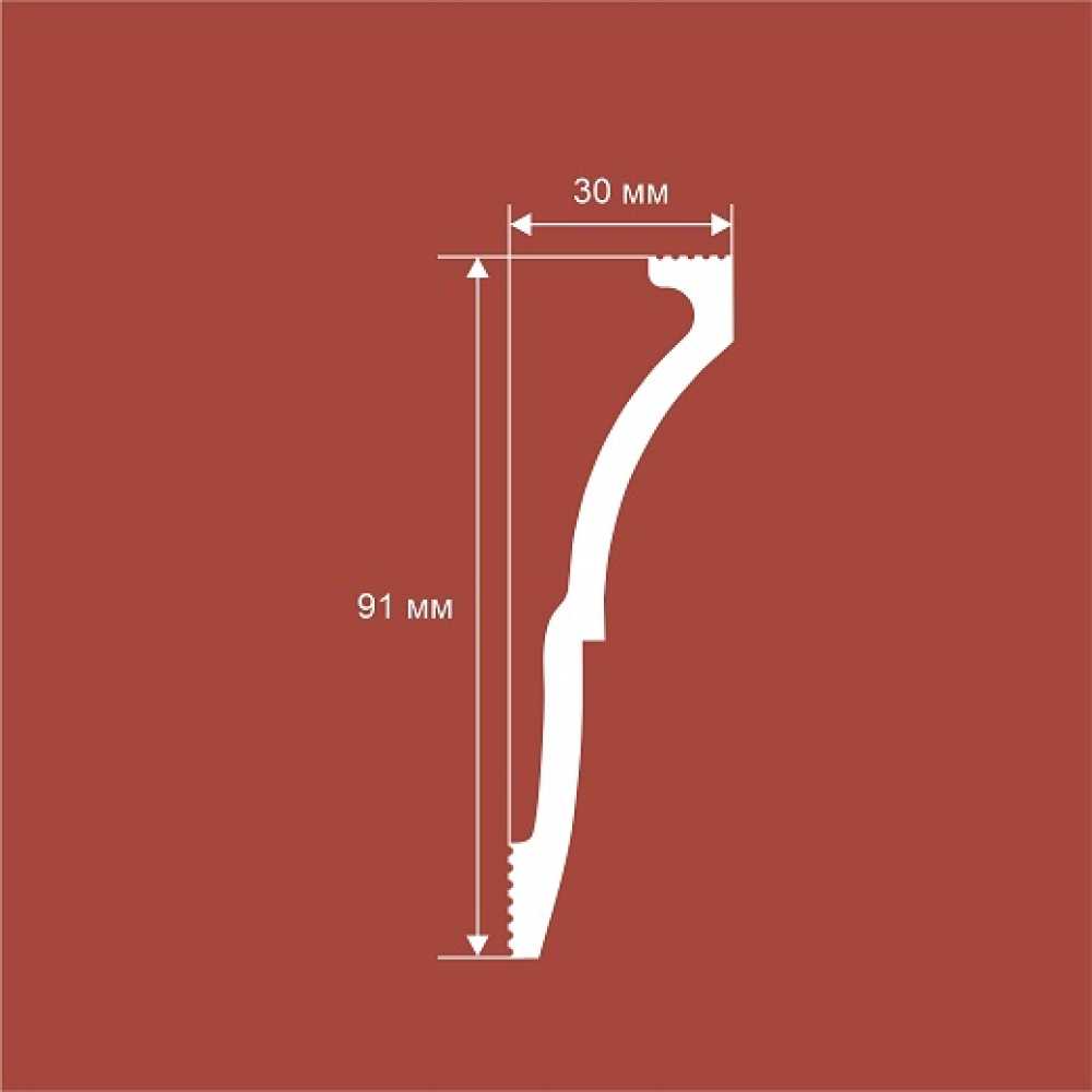 Фото Карниз под покраску Cosca KX058 из экополимера (91х30х2000 мм)