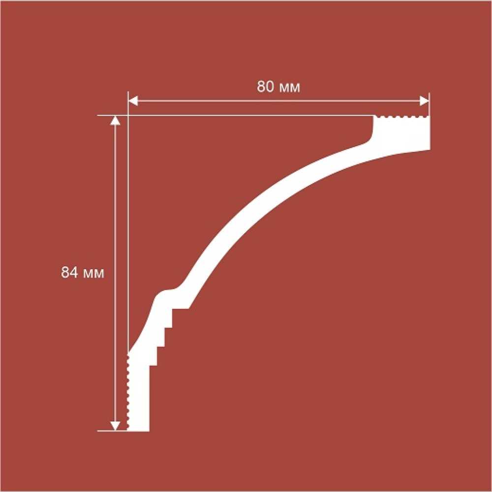 Фото Карниз под покраску Cosca KX064 из экополимера (84х80х2000 мм)