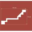 Маленькое фото Карниз под покраску Cosca KX081 из экополимера (60х100х2000 мм)