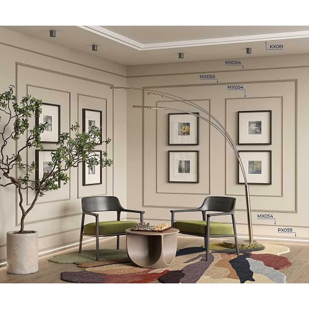 Фото Карниз под покраску Cosca KX081 из экополимера (60х100х2000 мм)