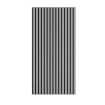Маленькое фото Акустическая панель Cosca шпон Дуб Адженто светло-серый, черный войлок, рейки МДФ (1200х600 х21мм)