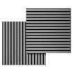 Маленькое фото Акустическая панель Cosca шпон Дуб Адженто светло-серый, черный войлок, рейки МДФ (600х600 х21мм)