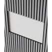 Маленькое фото Акустическая панель Cosca шпон Дуб Адженто светло-серый, черный войлок, рейки МДФ (600х600 х21мм)