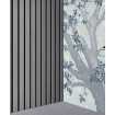 Маленькое фото Акустическая панель Cosca шпон Дуб Адженто светло-серый, черный войлок, рейки МДФ (2750х600 х21мм)