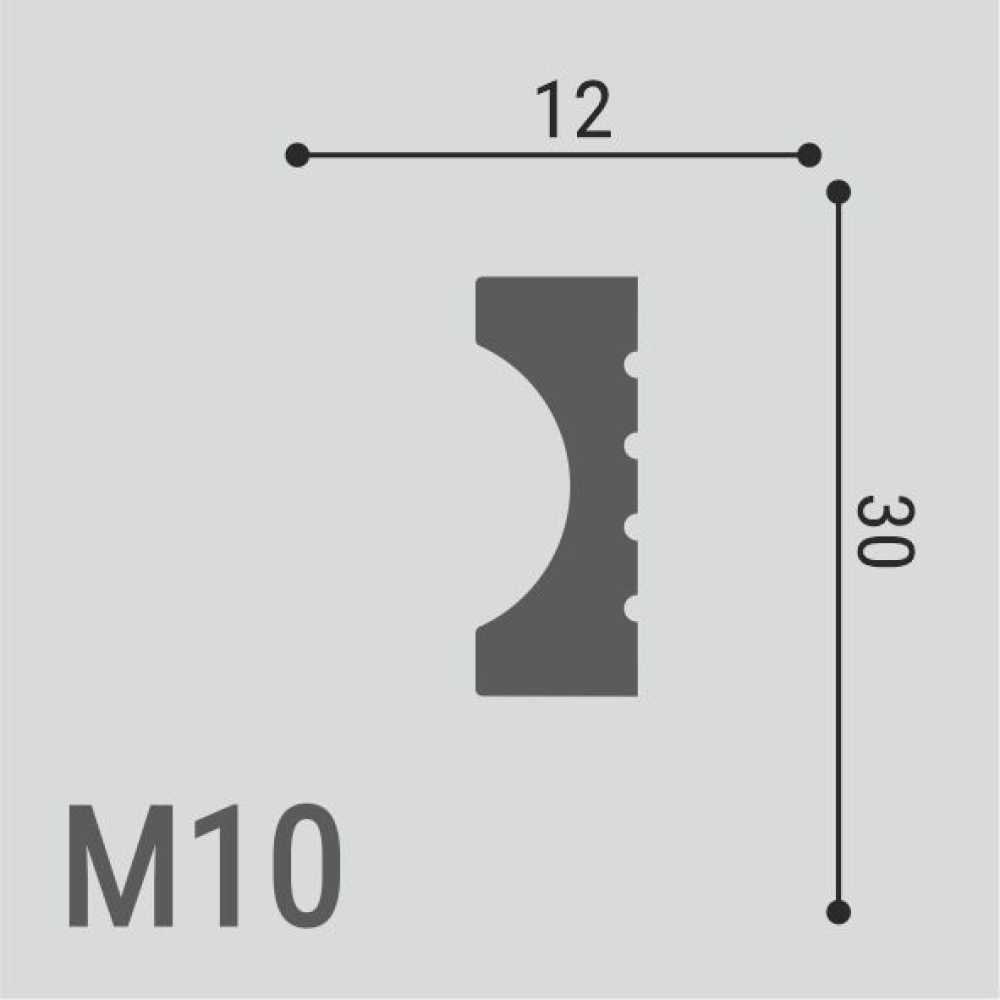 Фото Молдинг Де Багет M10 под покраску (30х12х2000)