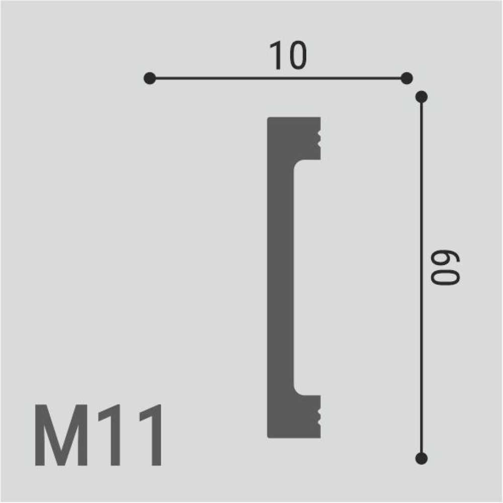 Фото Молдинг Де Багет M11 под покраску (60х10х2000)