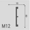Маленькое фото Молдинг Де Багет M12 под покраску (80х10х2000)