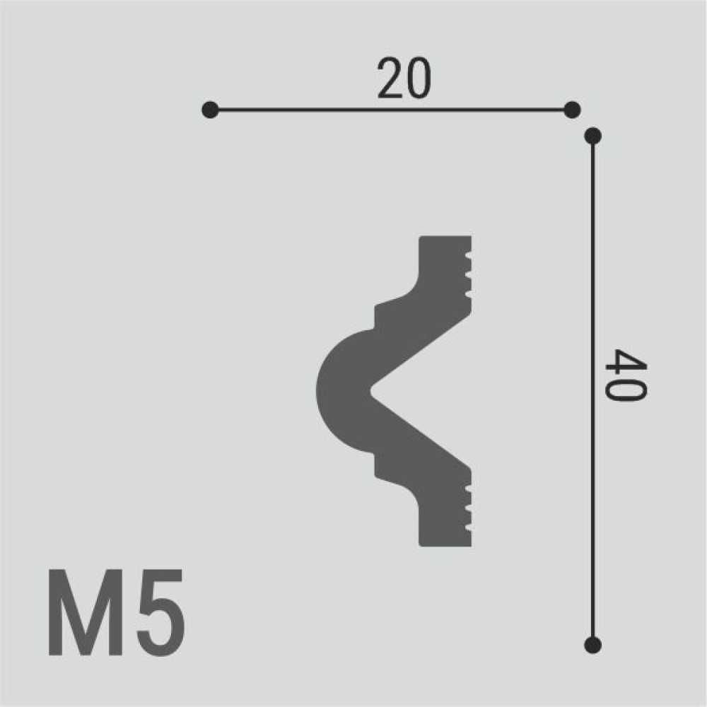 Фото Молдинг Де Багет M5 под покраску (40х20х2000)