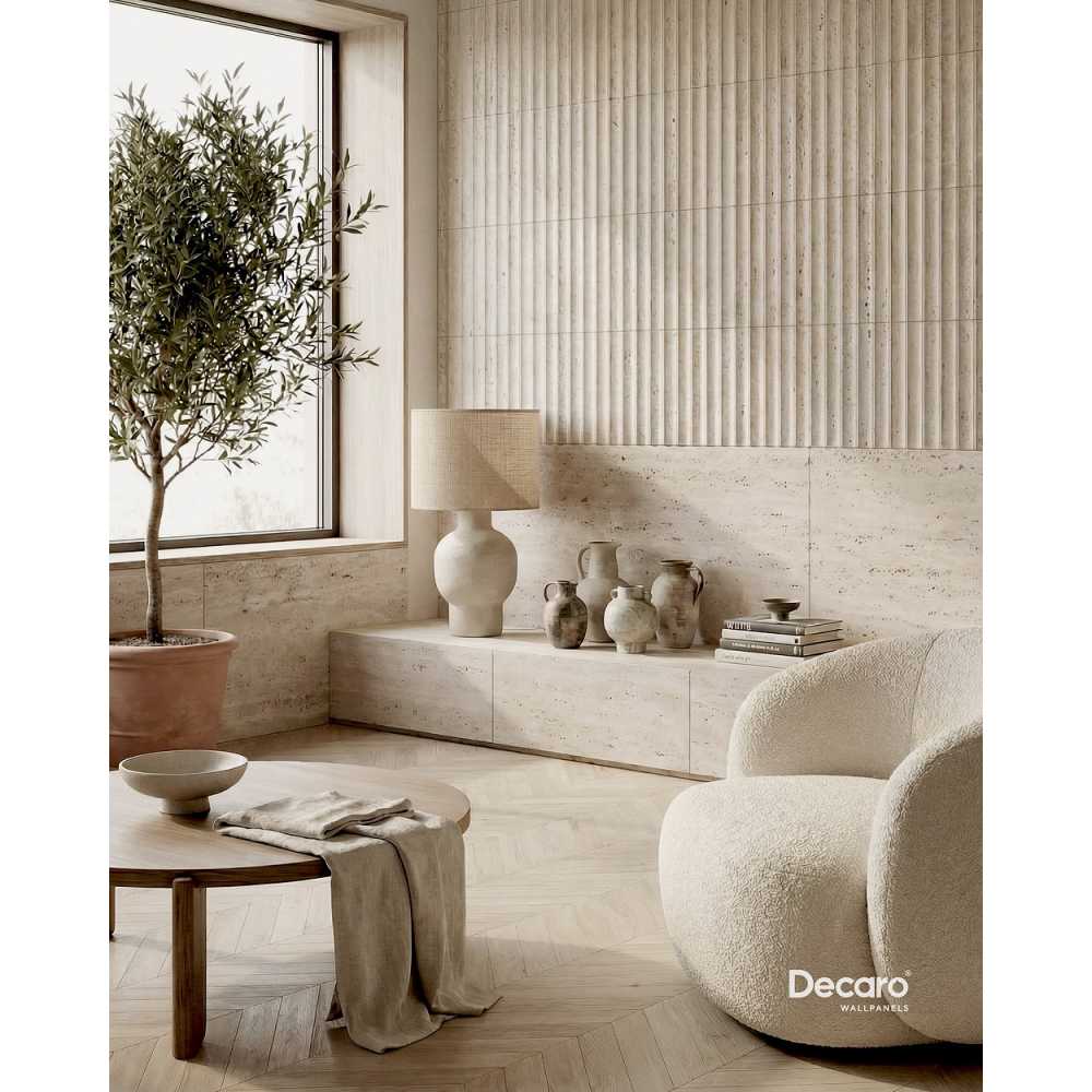 Фото Гибкий камень Decaro WallPanels Flex Stone D1013 Travertine (1 шт= 3.60 м2)