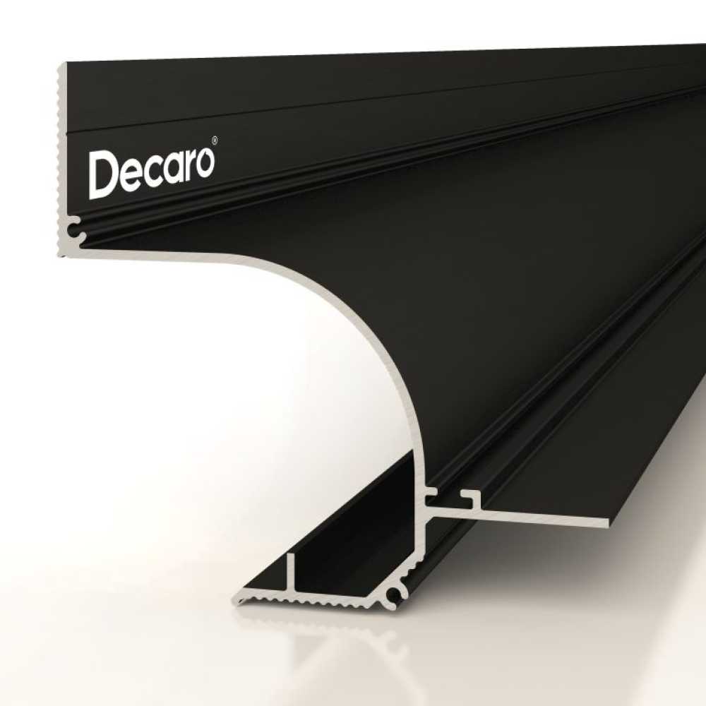 Фото Теневой потолочный профиль Decaro D006 Черный анод (45*25*2000)