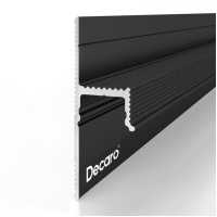 Теневой плинтус скрытого монтажа Decaro D002 Черный анод (15*12.5*2000)